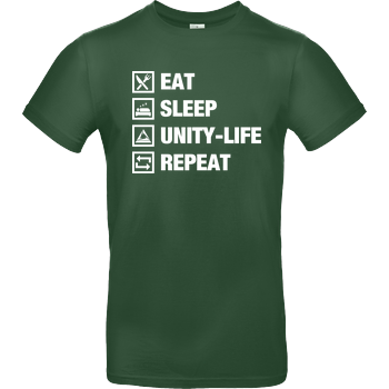 Unity-Life - Eat, Sleep, Repeat B&C EXACT 190 -  Bottle Green