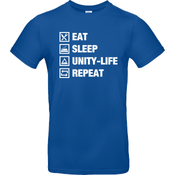 Unity-Life - Eat, Sleep, Repeat B&C EXACT 190 - Royal Blue