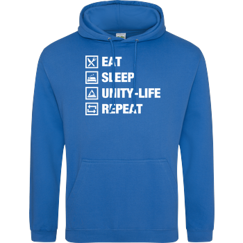 Unity-Life - Eat, Sleep, Repeat JH Hoodie - Sapphire Blue