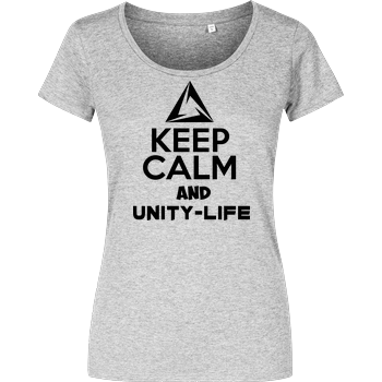 Unity-Life - Keep Calm Girlshirt heather grey