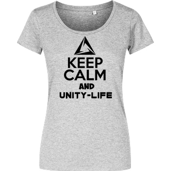 ScriptOase Unity-Life - Keep Calm T-Shirt Girlshirt heather grey