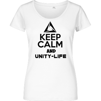 ScriptOase Unity-Life - Keep Calm T-Shirt Girlshirt weiss