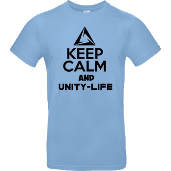 ScriptOase Unity-Life - Keep Calm T-Shirt B&C EXACT 190 - Sky Blue