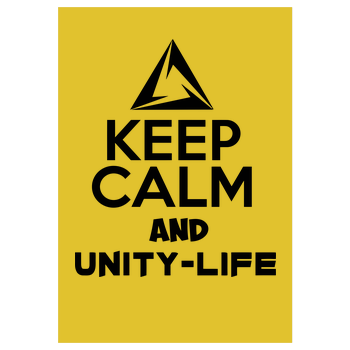 Unity-Life - Keep Calm Art Print yellow
