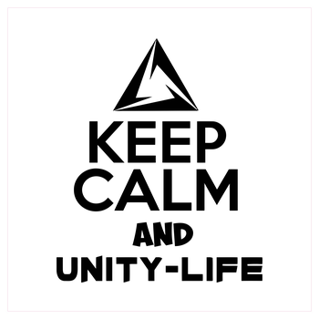 Unity-Life - Keep Calm Art Print Square white
