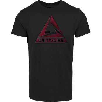 Unity-Life - Logo burgundy House Brand T-Shirt - Black