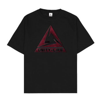 Unity-Life - Logo burgundy Oversize T-Shirt - Black