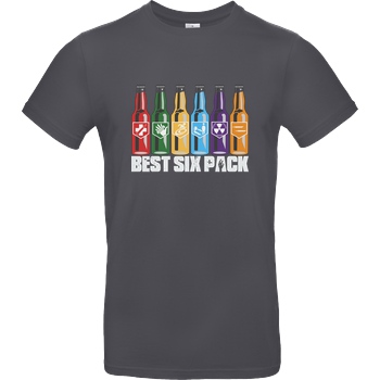 veKtik veKtik - Best Six Pack T-Shirt B&C EXACT 190 - Dark Grey