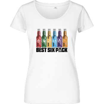 veKtik veKtik - Best Six Pack T-Shirt Girlshirt weiss