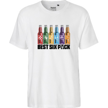 veKtik veKtik - Best Six Pack T-Shirt Fairtrade T-Shirt - white