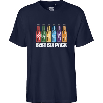 veKtik veKtik - Best Six Pack T-Shirt Fairtrade T-Shirt - navy