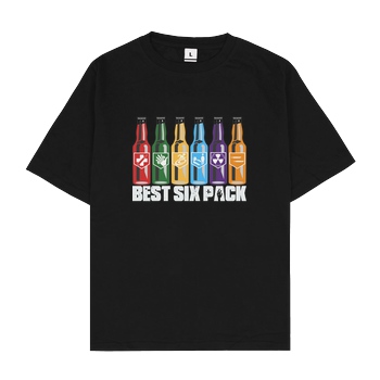veKtik veKtik - Best Six Pack T-Shirt Oversize T-Shirt - Black