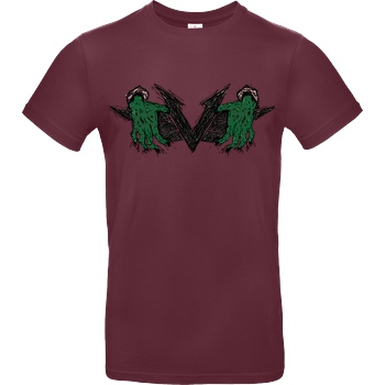 veKtik Vektik - Hands T-Shirt B&C EXACT 190 - Burgundy