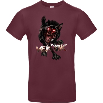 veKtik veKtik - Hellhound T-Shirt B&C EXACT 190 - Burgundy