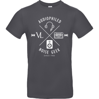 Vincent Lee Vincent Lee Music - Audiophiled weiss T-Shirt B&C EXACT 190 - Dark Grey
