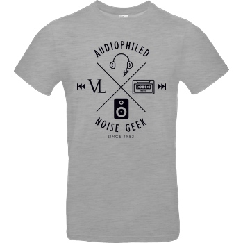 Vincent Lee Vincent Lee Music - Audiophiled T-Shirt B&C EXACT 190 - heather grey