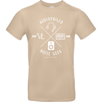 Vincent Lee Vincent Lee Music - Audiophiled weiss T-Shirt B&C EXACT 190 - Sand