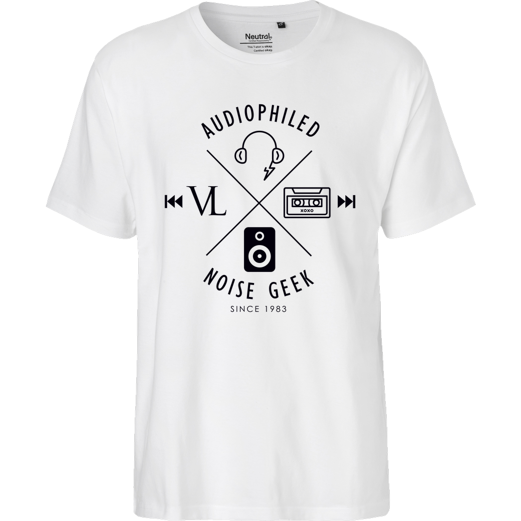 Vincent Lee Vincent Lee Music - Audiophiled T-Shirt Fairtrade T-Shirt - white