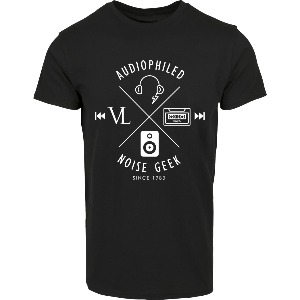 Vincent Lee Vincent Lee Music - Audiophiled weiss T-Shirt House Brand T-Shirt - Black