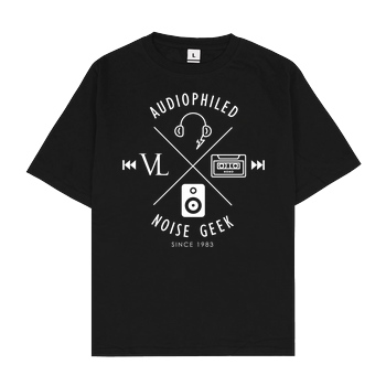 Vincent Lee Vincent Lee Music - Audiophiled weiss T-Shirt Oversize T-Shirt - Black