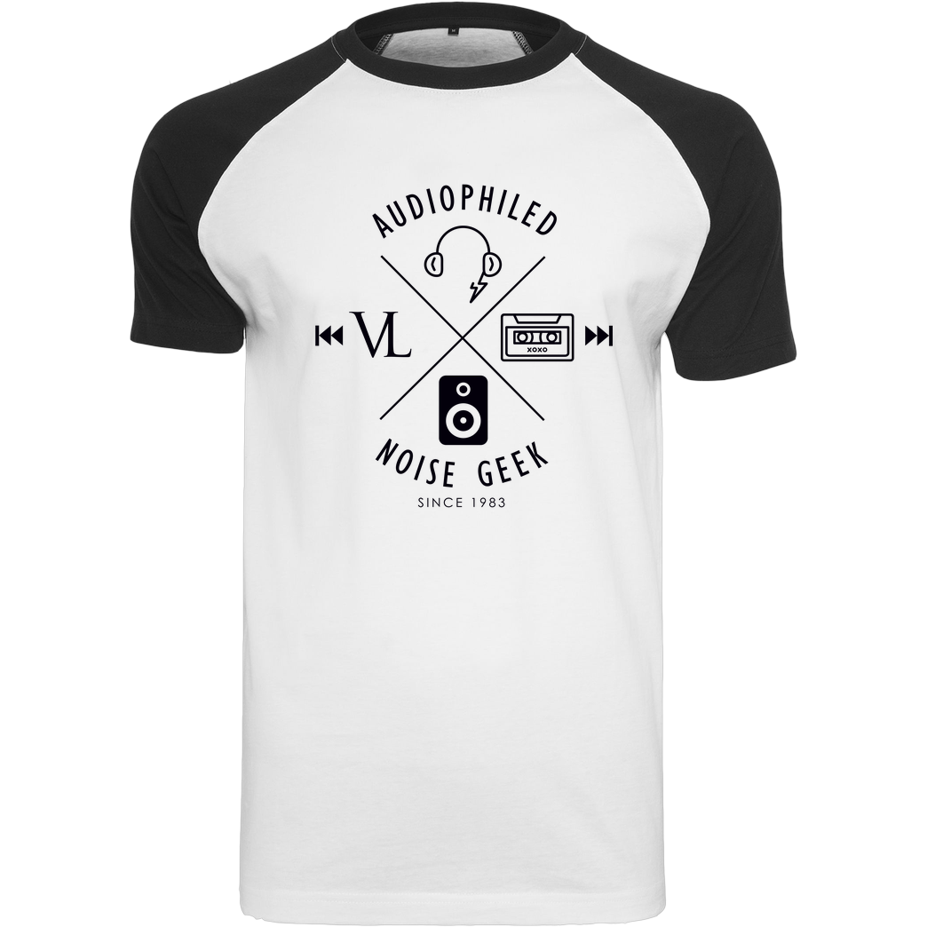 Vincent Lee Vincent Lee Music - Audiophiled T-Shirt Raglan Tee white