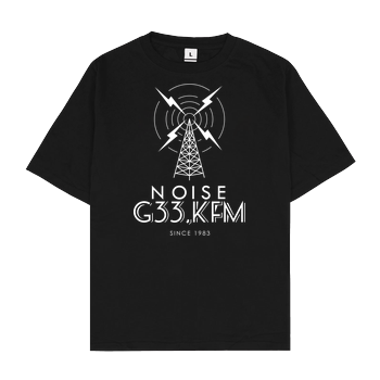 Vincent Lee Music - NOISEG33K weiss Oversize T-Shirt - Black