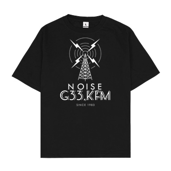 Vincent Lee Vincent Lee Music - NOISEG33K weiss T-Shirt Oversize T-Shirt - Black