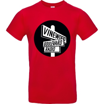 3dsupply Original Vindewood Boulevard Radio T-Shirt B&C EXACT 190 - Red