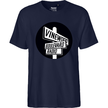 Vindewood Boulevard Radio Fairtrade T-Shirt - navy
