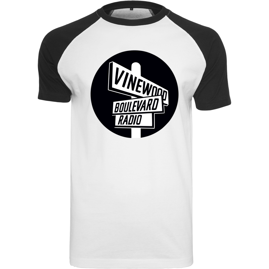 3dsupply Original Vindewood Boulevard Radio T-Shirt Raglan Tee white