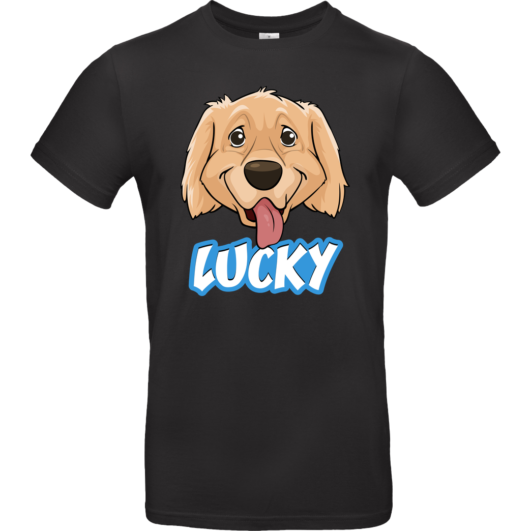 WASWIR WASWIR - Lucky Schriftzug T-Shirt B&C EXACT 190 - Black