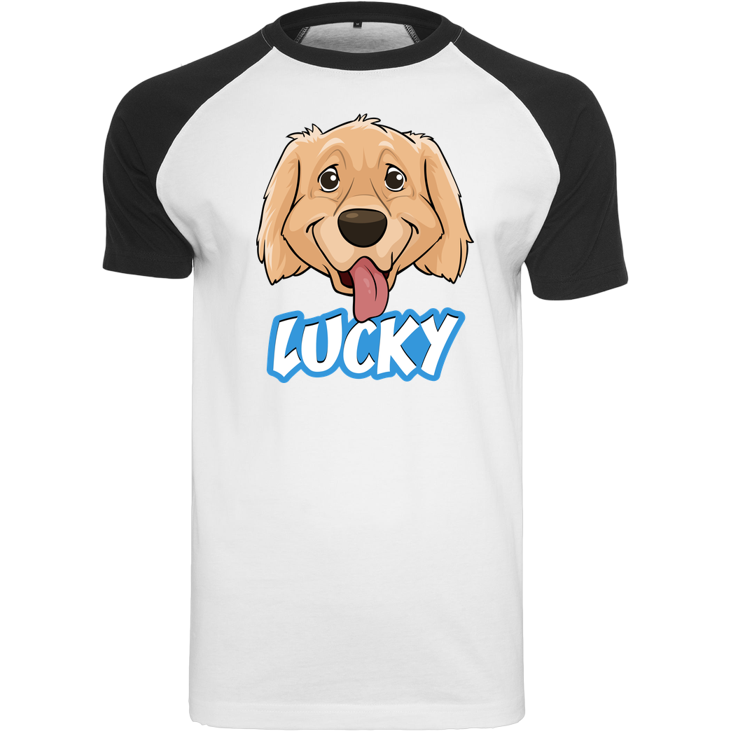 WASWIR WASWIR - Lucky Schriftzug T-Shirt Raglan Tee white