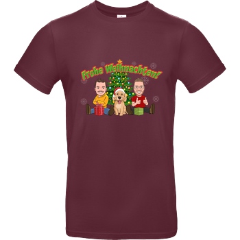 WASWIR WASWIR - Weihnachten T-Shirt B&C EXACT 190 - Burgundy