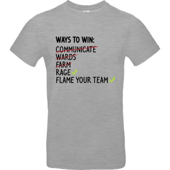 IamHaRa Ways to Win T-Shirt B&C EXACT 190 - heather grey