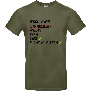 IamHaRa Ways to Win T-Shirt B&C EXACT 190 - Khaki