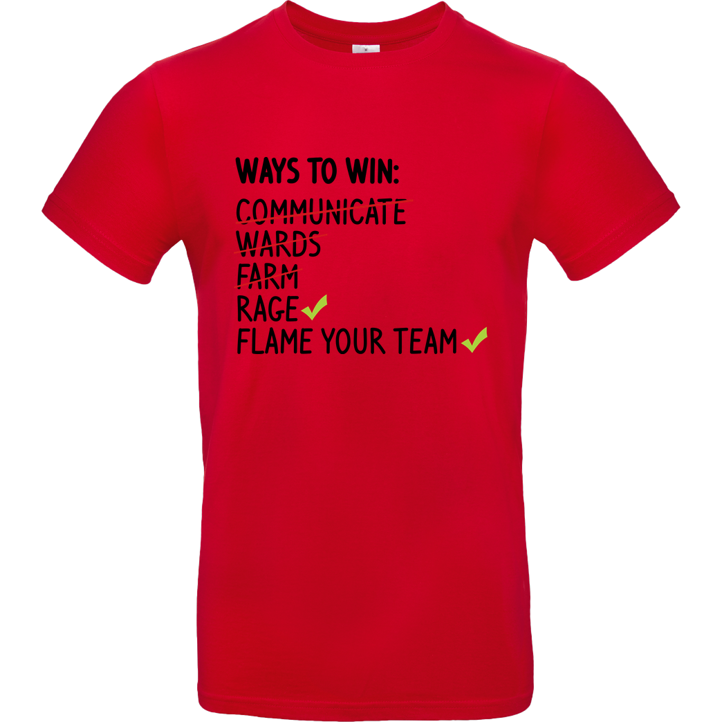 IamHaRa Ways to Win T-Shirt B&C EXACT 190 - Red