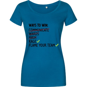 IamHaRa Ways to Win T-Shirt Girlshirt petrol