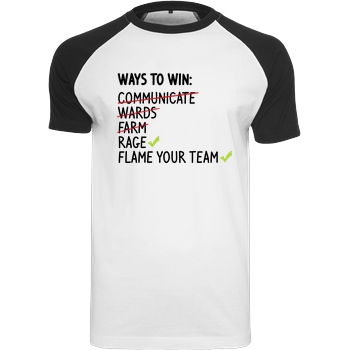 IamHaRa Ways to Win T-Shirt Raglan Tee white