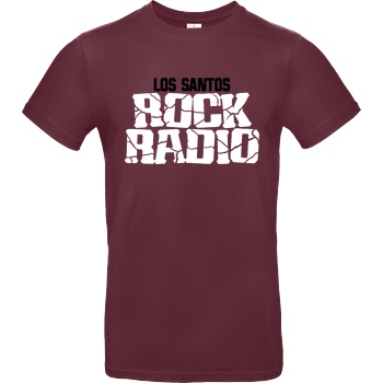 3dsupply Original Los Santos Rock Radio T-Shirt B&C EXACT 190 - Burgundy