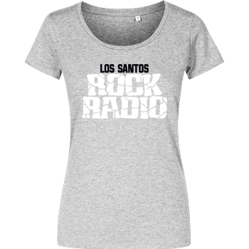 Los Santos Rock Radio Girlshirt heather grey