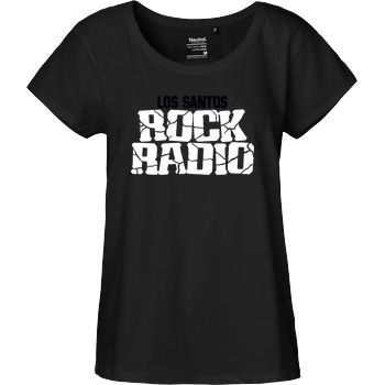 Los Santos Rock Radio Fairtrade Loose Fit Girlie - black