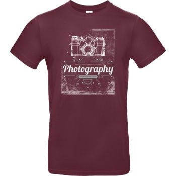 FilmenLernen.de What is photography T-Shirt B&C EXACT 190 - Burgundy