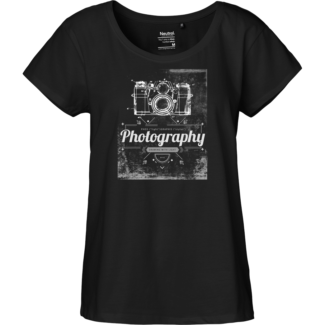 FilmenLernen.de What is photography T-Shirt Fairtrade Loose Fit Girlie - black