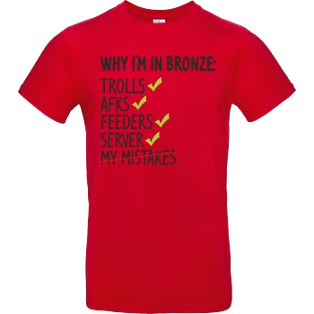 IamHaRa Why i'm bronze T-Shirt B&C EXACT 190 - Red