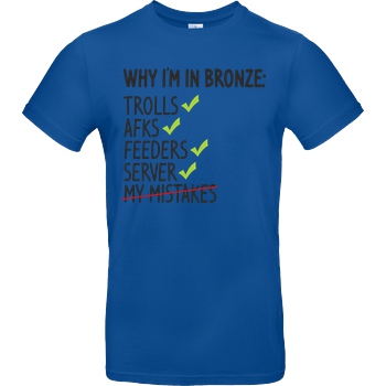 IamHaRa Why i'm bronze T-Shirt B&C EXACT 190 - Royal Blue