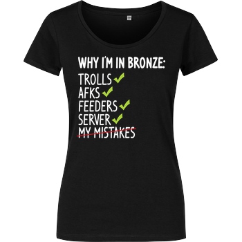 IamHaRa Why i'm bronze T-Shirt Girlshirt schwarz