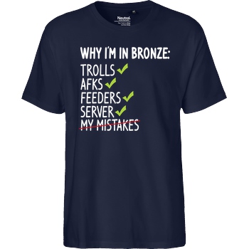 IamHaRa Why i'm bronze T-Shirt Fairtrade T-Shirt - navy