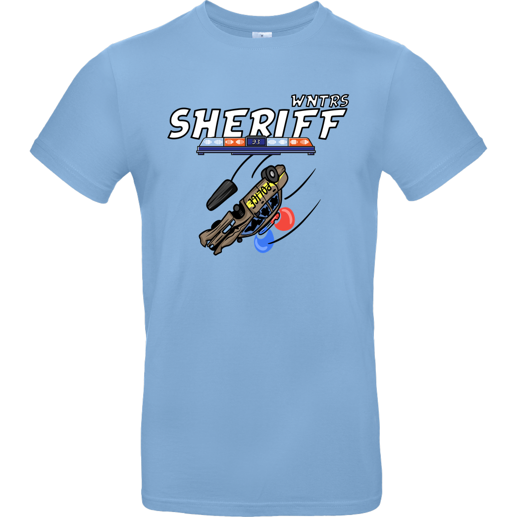 WNTRS WNTRS - Sheriff Car T-Shirt B&C EXACT 190 - Sky Blue
