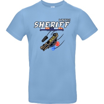 WNTRS WNTRS - Sheriff Car T-Shirt B&C EXACT 190 - Sky Blue