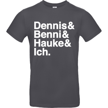 World Wide Wohnzimmer WWW - Namen T-Shirt B&C EXACT 190 - Dark Grey